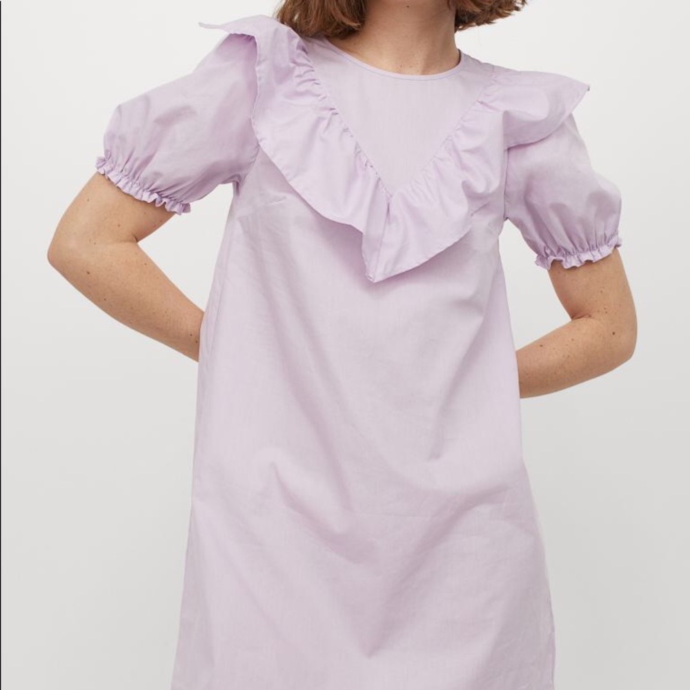 H&M Lilac Puff-Sleeved Dress